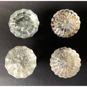 4 Vintage Glass Door Handle Door Knobs Glass Door Handles Fluted